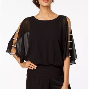 MSK Embellished-Sleeve Top